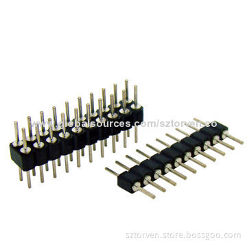 Pin Headers, 2.54mm Pitch, Machined Pin, Straight Type, 2-80-pin, 0.6mm Diameter